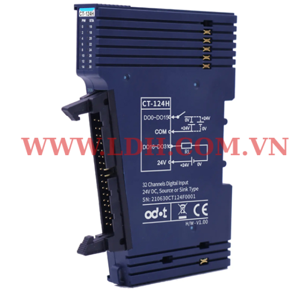 CT-124H 32DI DC Sink Source Module Kỹ thuật số ngõ ra 32 Kênh của ODOT
